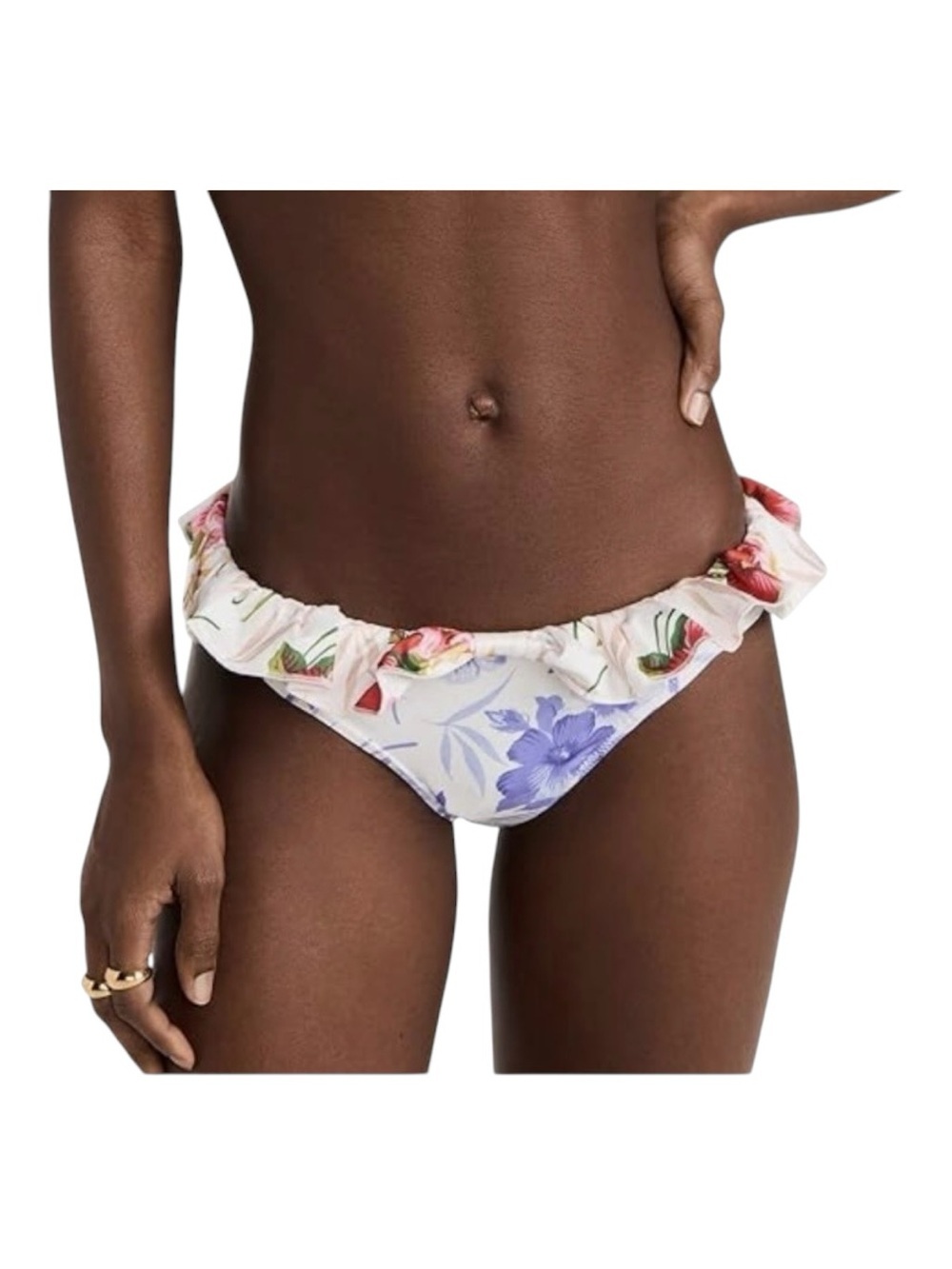 LoveShackFancy Danessa Bikini Bottom in Poolside Breeze Mix NWT
